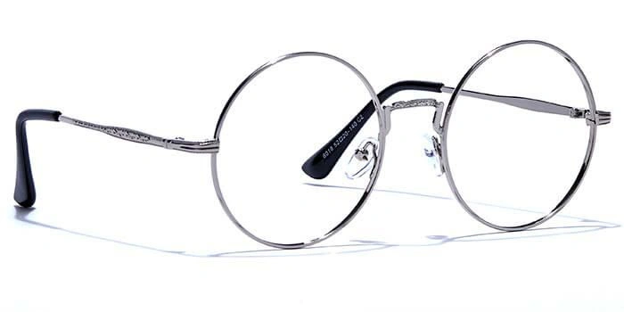 GRAVIATE by Coolwinks E10A6602 Glossy Silver Full Frame Round Eyeglasses for Men and Women-SILVER-2