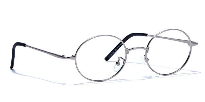 GRAVIATE by Coolwinks E10A6635 Matte Silver Full Frame Round Eyeglasses for Men and Women-SILVER-2