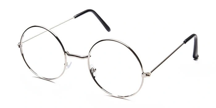 GRAVIATE by Coolwinks E10B6555 Glossy Silver Full Frame Round Eyeglasses for Men and Women-SILVER-1