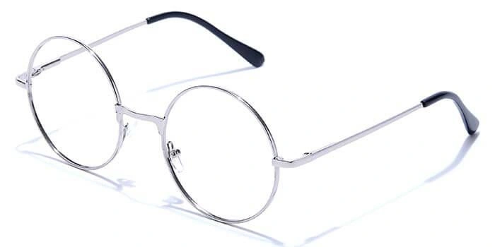 GRAVIATE by Coolwinks E10B6606 Glossy Silver Full Frame Round Eyeglasses for Men and Women-SILVER-1