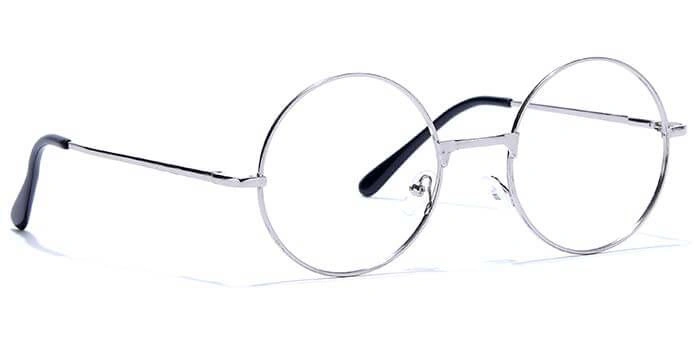 GRAVIATE by Coolwinks E10B6606 Glossy Silver Full Frame Round Eyeglasses for Men and Women-SILVER-2