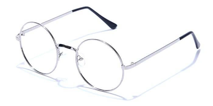 GRAVIATE by Coolwinks E10B6611 Glossy Silver Full Frame Round Eyeglasses for Men and Women-SILVER-1