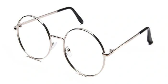 GRAVIATE by Coolwinks E10C6567 Glossy Silver Full Frame Round Eyeglasses for Men and Women-SILVER-1