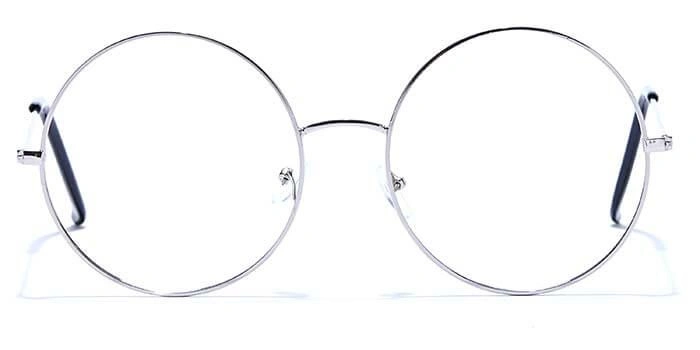 GRAVIATE by Coolwinks E10C6608 Glossy Silver Full Frame Round Eyeglasses for Men and Women-