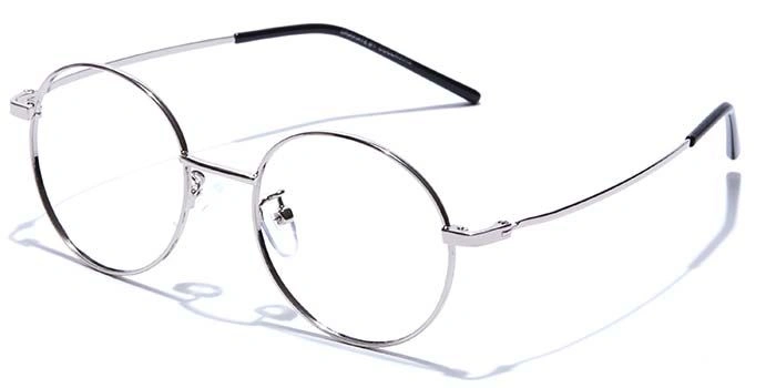 GRAVIATE by Coolwinks E10C7511 Glossy Silver Full Frame Round Eyeglasses for Men and Women-SILVER-1