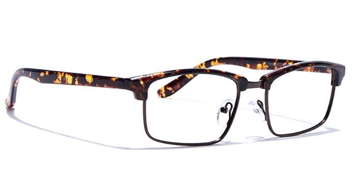 GRAVIATE by Coolwinks E18B7507 Glossy Tortoise Full Frame Clubmaster Eyeglasses for Men and Women-TORTOISE-2