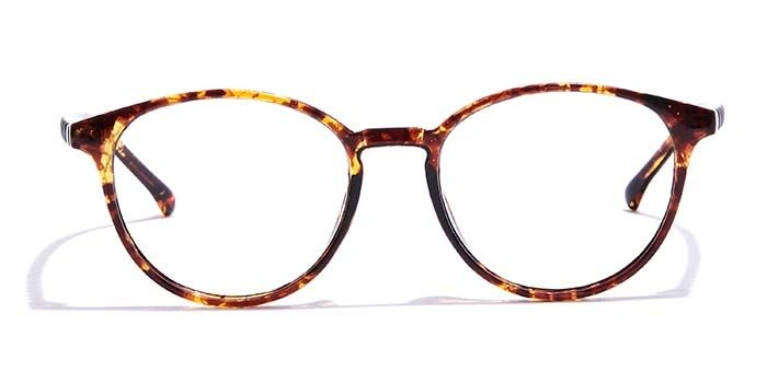 GRAVIATE by Coolwinks E18A7281 Glossy Tortoise Full Frame Round Eyeglasses for Men and Women-