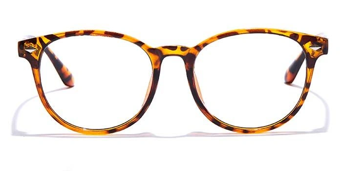 GRAVIATE by Coolwinks E18B7261 Glossy Tortoise Full Frame Round Eyeglasses for Men and Women-