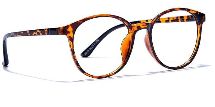 GRAVIATE by Coolwinks E18C6588 Glossy Tortoise Full Frame Round Eyeglasses for Men and Women-TORTOISE-2