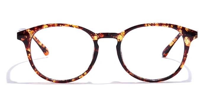 GRAVIATE by Coolwinks E18C7345 Glossy Tortoise Full Frame Round Eyeglasses for Men and Women-