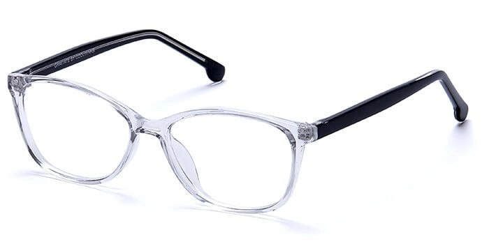 GRAVIATE by Coolwinks E33C7626 Glossy Transparent Full Frame Retro Square Eyeglasses for Men and Women-TRANSPARENT-1