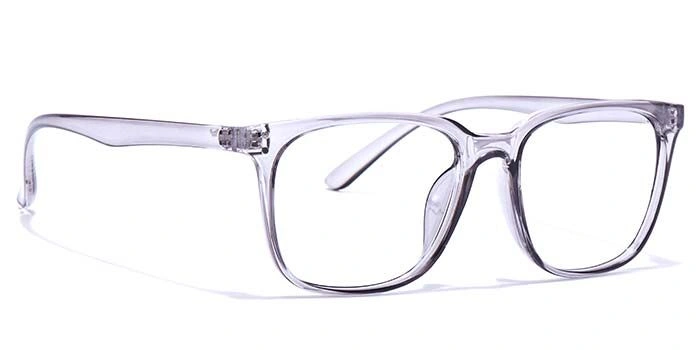GRAVIATE by Coolwinks E50A7266 Glossy Transparent Full Frame Retro Square Eyeglasses for Men and Women-TRANSPARENT-2