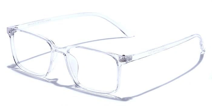 GRAVIATE by Coolwinks E50A7505 Glossy Transparent Full Frame Retro Square Eyeglasses for Men and Women-TRANSPARENT-1