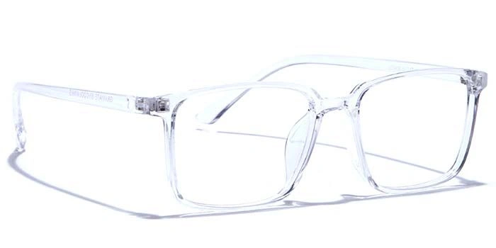 GRAVIATE by Coolwinks E50A7505 Glossy Transparent Full Frame Retro Square Eyeglasses for Men and Women-TRANSPARENT-2