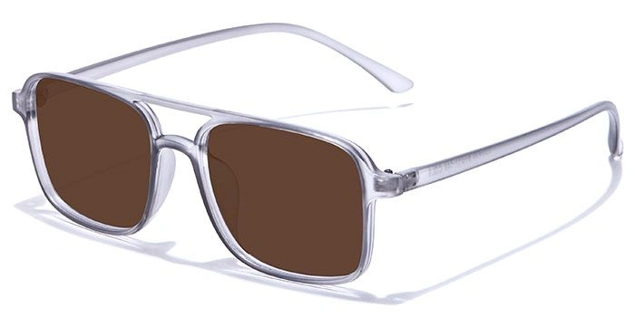 GRAVIATE by Coolwinks E50A7737 Matte Transparent Full Frame Retro Square Color Blind Glasses-TRANSPARENT-1