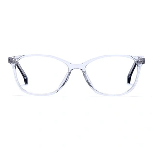 GRAVIATE by Coolwinks E50B6465 Glossy Transparent Full Frame Retro Square Eyeglasses for Men and Women