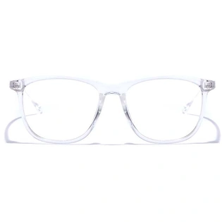 GRAVIATE by Coolwinks E50B7390 Glossy Transparent Full Frame Retro Square Eyeglasses for Men and Women
