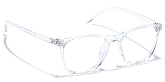 GRAVIATE by Coolwinks E50B7390 Glossy Transparent Full Frame Retro Square Eyeglasses for Men and Women-TRANSPARENT-2