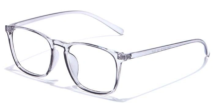 GRAVIATE by Coolwinks E50C7302 Glossy Transparent Full Frame Retro Square Eyeglasses for Men and Women-TRANSPARENT-1