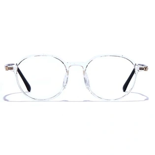 GRAVIATE by Coolwinks E50A7461 Glossy Transparent Full Frame Round Eyeglasses for Men and Women