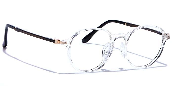GRAVIATE by Coolwinks E50A7461 Glossy Transparent Full Frame Round Eyeglasses for Men and Women-TRANSPARENT-2