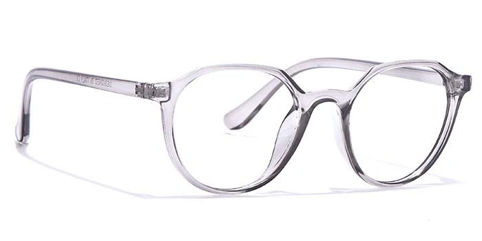 GRAVIATE by Coolwinks E50B6948 Glossy Transparent Full Frame Round Eyeglasses for Men and Women-TRANSPARENT-2