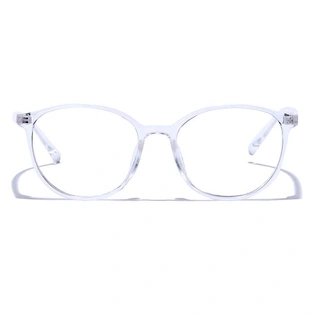 GRAVIATE by Coolwinks E50B7372 Glossy Transparent Full Frame Round Eyeglasses for Men and Women