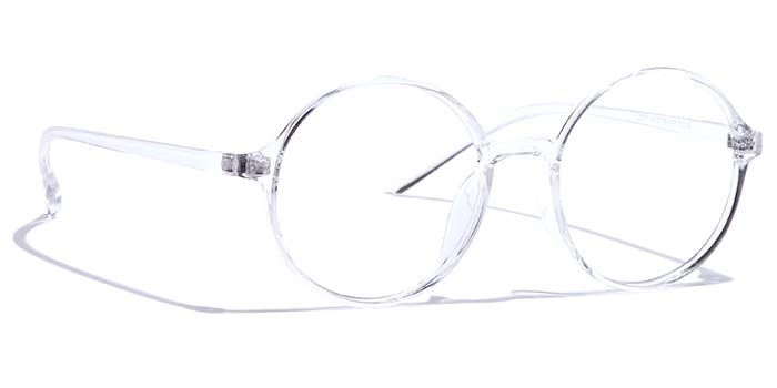 GRAVIATE by Coolwinks E50B7375 Glossy Transparent Full Frame Round Eyeglasses for Men and Women-TRANSPARENT-2