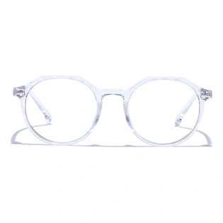 GRAVIATE by Coolwinks E50B7377 Glossy Transparent Full Frame Round Eyeglasses for Men and Women