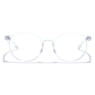 GRAVIATE by Coolwinks E50B7378 Glossy Transparent Full Frame Round Eyeglasses for Men and Women