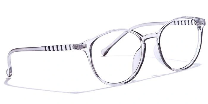 GRAVIATE by Coolwinks E50C7282 Glossy Transparent Full Frame Round Eyeglasses for Men and Women-TRANSPARENT-2