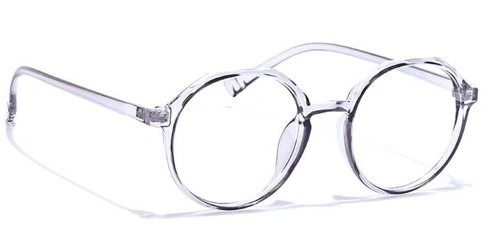 GRAVIATE by Coolwinks E50C7315 Glossy Transparent Full Frame Round Eyeglasses for Men and Women-TRANSPARENT-2