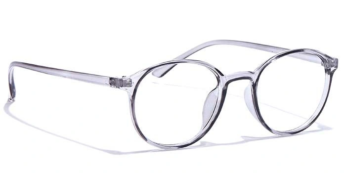 GRAVIATE by Coolwinks E50C7344 Glossy Transparent Full Frame Round Eyeglasses for Men and Women-TRANSPARENT-2