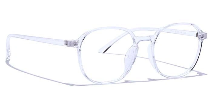 GRAVIATE by Coolwinks E50C7381 Glossy Transparent Full Frame Round Eyeglasses for Men and Women-TRANSPARENT-2