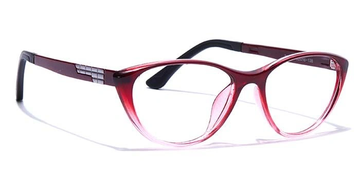 GRAVIATE by Coolwinks E33A7654 Glossy Wine Full Frame Cateye Eyeglasses for Women-WINE-2