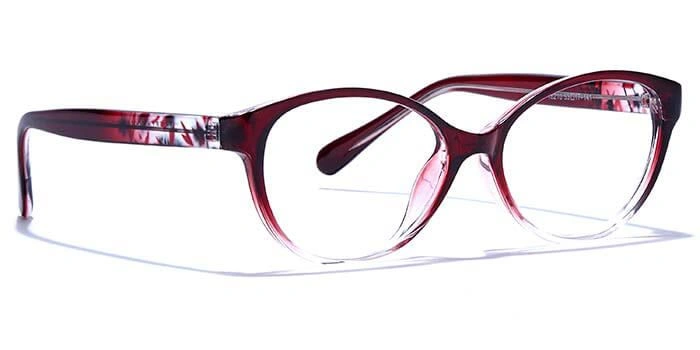 GRAVIATE by Coolwinks E33B6645 Glossy Wine Full Frame Cateye Eyeglasses for Women-WINE-2