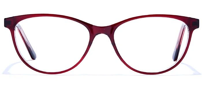 GRAVIATE by Coolwinks E33B6684 Glossy Wine Full Frame Cateye Eyeglasses for Women-