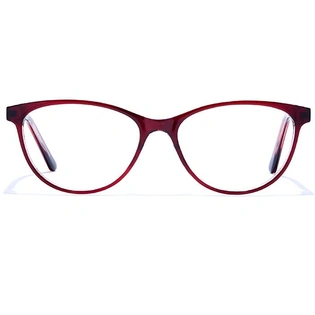 GRAVIATE by Coolwinks E33B6684 Glossy Wine Full Frame Cateye Eyeglasses for Women