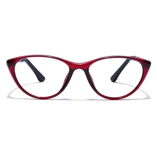 GRAVIATE by Coolwinks E33B7653 Glossy Wine Full Frame Cateye Eyeglasses for Women