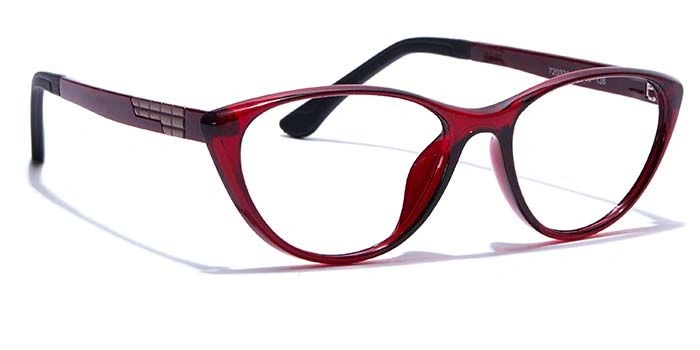 GRAVIATE by Coolwinks E33B7653 Glossy Wine Full Frame Cateye Eyeglasses for Women-WINE-2