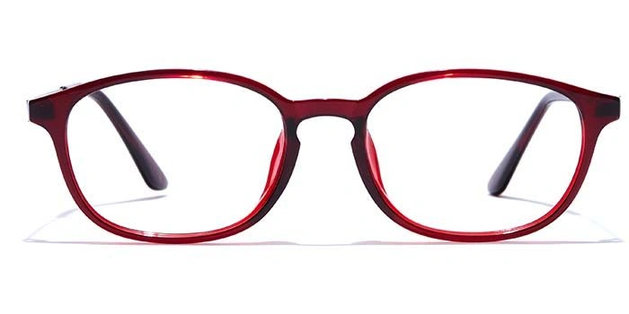 GRAVIATE by Coolwinks E33A7480 Glossy Wine Full Frame Oval Computer Eyeglasses for Women-