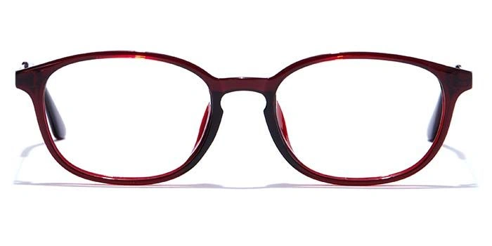 GRAVIATE by Coolwinks E33C7581 Glossy Wine Full Frame Oval Eyeglasses for Women-