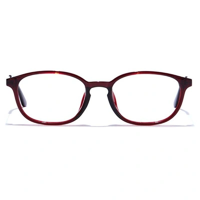 GRAVIATE by Coolwinks E33C7581 Glossy Wine Full Frame Oval Eyeglasses for Women