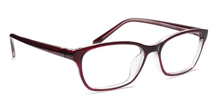 GRAVIATE by Coolwinks E33A6542 Glossy Wine Full Frame Rectangle Eyeglasses for Men and Women-WINE-2