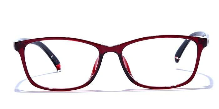 GRAVIATE by Coolwinks E33A6585 Glossy Wine Full Frame Rectangle Eyeglasses for Men and Women-