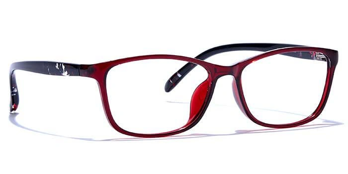 GRAVIATE by Coolwinks E33A6585 Glossy Wine Full Frame Rectangle Eyeglasses for Men and Women-WINE-2