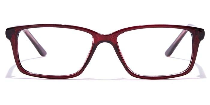 GRAVIATE by Coolwinks E33A7420 Glossy Wine Full Frame Rectangle Eyeglasses for Men and Women-