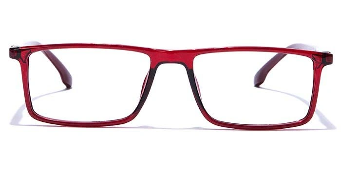 GRAVIATE by Coolwinks E33A7697 Glossy Wine Full Frame Rectangle Eyeglasses for Men and Women-