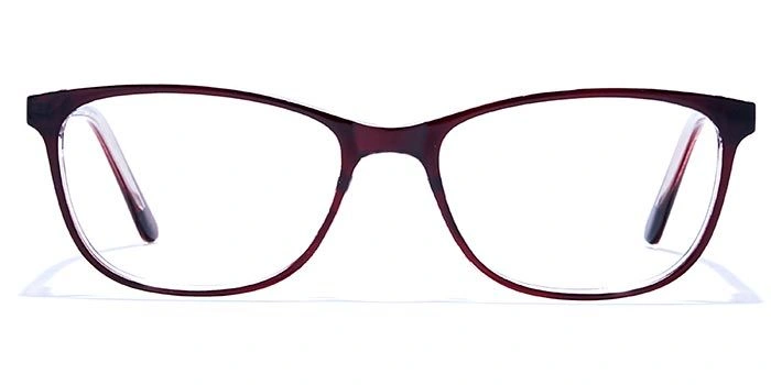 GRAVIATE by Coolwinks E33B6682 Glossy Wine Full Frame Rectangle Eyeglasses for Men and Women-