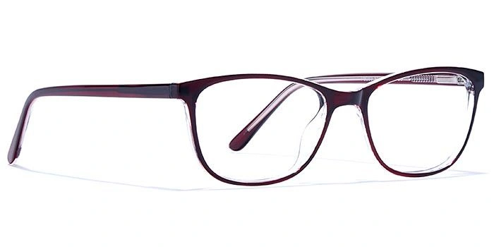 GRAVIATE by Coolwinks E33B6682 Glossy Wine Full Frame Rectangle Eyeglasses for Men and Women-WINE-2